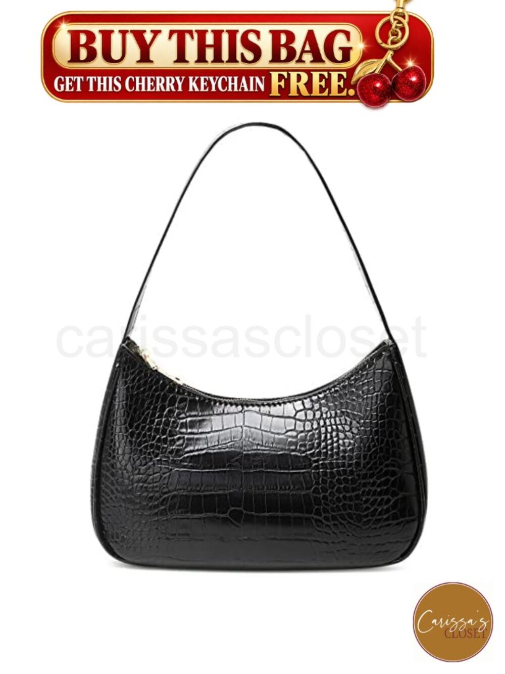 ✨ Vegan PU Leather Hobo Shoulder Bag Mini Clutch Purse Zip Closure Cute Tote